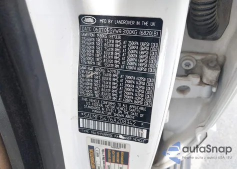 2006 Land Rover Range Rover Hse from USA, damaged, VIN SALMF15476A208342